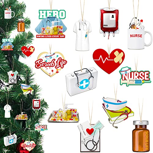 Christmas Nurse Ornament Set