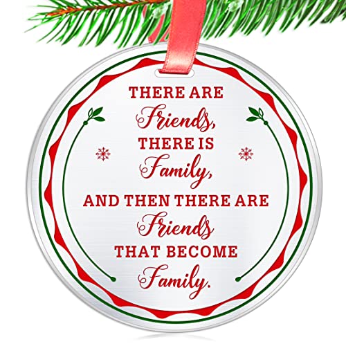 Christmas Ornament for Friends Women Bestie BFF- Friends That Become Family