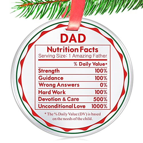 Christmas Ornament Gifts for Dad- Fun Dad Gifts from Daughter Son- Father Papa Christmas Decoration