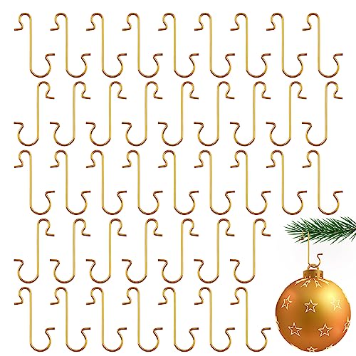 Christmas Ornament Hooks - 100 Pack, Gold