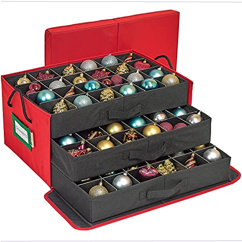 Christmas Ornament Storage Container Box with Dividers