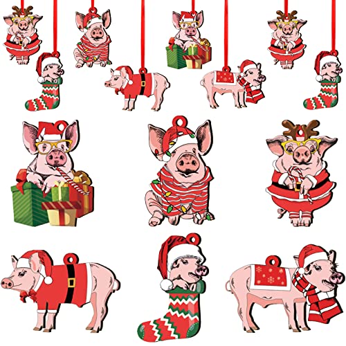 Christmas Pig Ornaments
