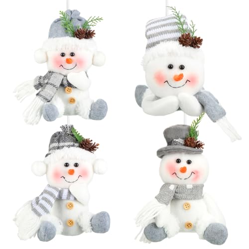 Christmas Plush Snowman Tree Decorations