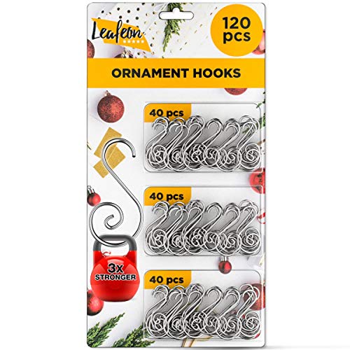Christmas S-Shaped Ornament Hooks - Pack of 120 Silver Hooks