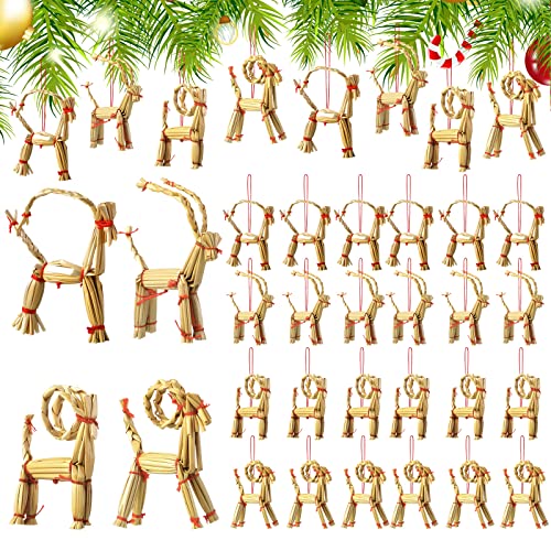 Christmas Straw Goat Ornaments