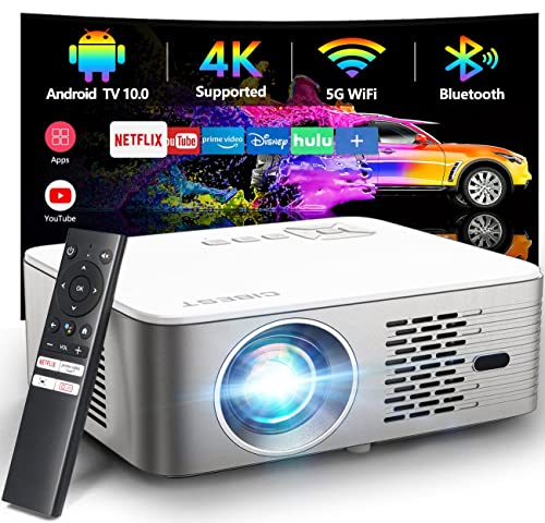 CIBEST 4K Support Android TV Projector with WiFi and Bluetooth