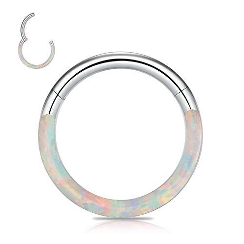 CICIMOTO Nose Ring 16g Opal Septum Ring