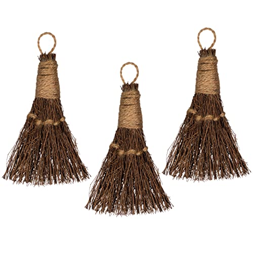 Cinnamon Broom 6" - 3 Pack Mini Broomstick - Halloween Decor