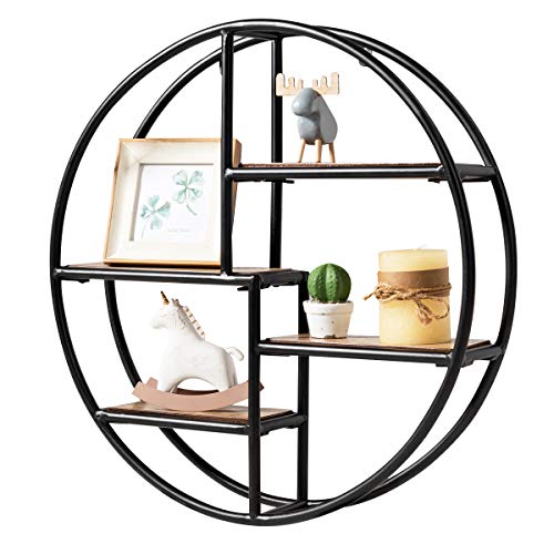 Circular Floating Shelves for Home Office