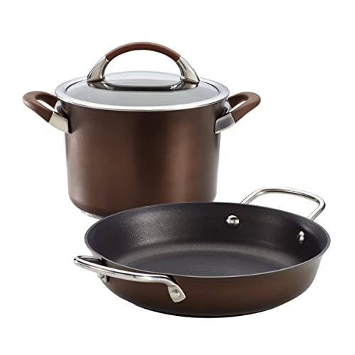 Circulon Symmetry Nonstick 3-Piece Cookware Set, Chocolate