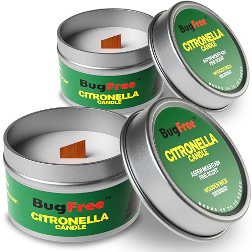 Citronella Candles Outdoor and Indoor Pine Scented - Keep Bugs Away with Pleasant Fragrance