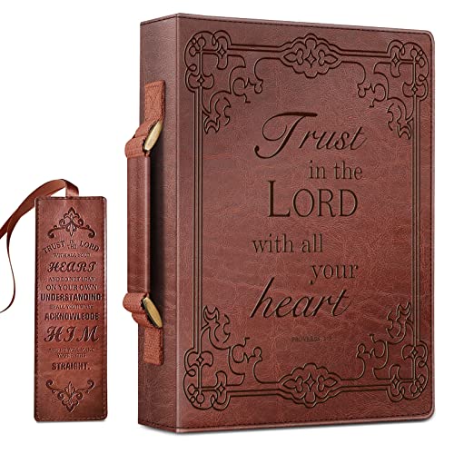 Classic Bible Cover - Large PU Leather Carrying Book Case Church Bag