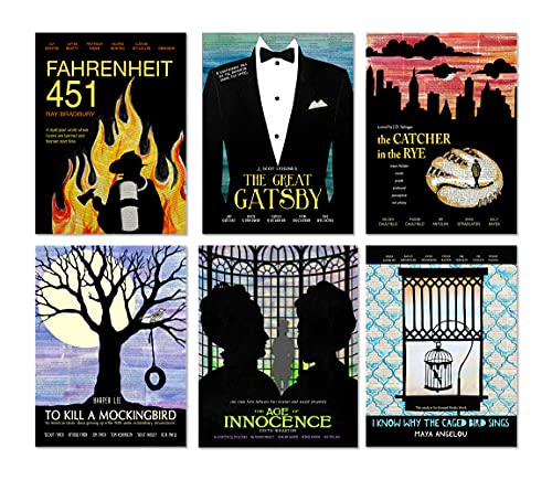 Classic Novels Movie Style Poster Set