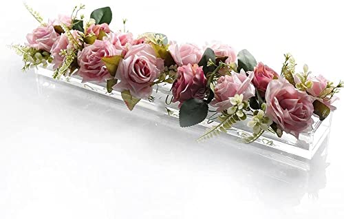 Clear Acrylic Flower Vase - Modern Decorative Centerpiece