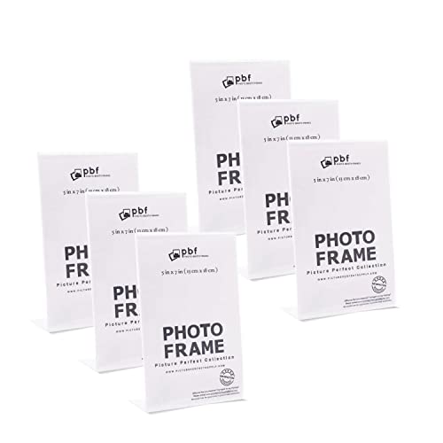 Clear Acrylic Photo Booth Frames - 5x7 Inch Display (6 pack)