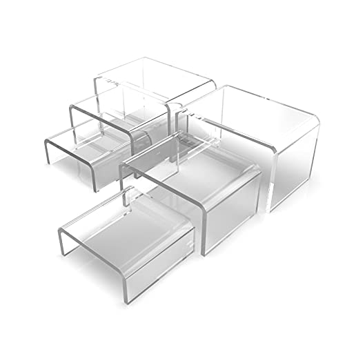 Clear Acrylic Risers for Jewelry Display - Stackable Tiered Stand