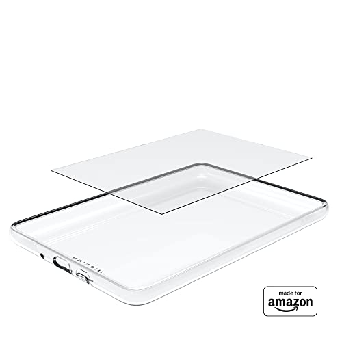 Clear Case and Glass Screen Protector for Kindle (2022 Release)