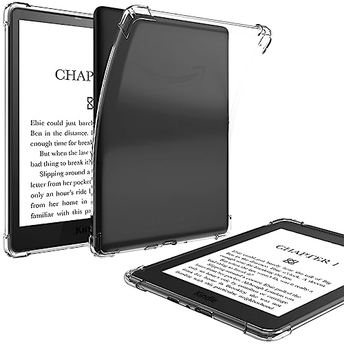 Clear Case for 6.8" Kindle Paperwhite - Lightweight TPU Transparent Soft Back Cover Shell