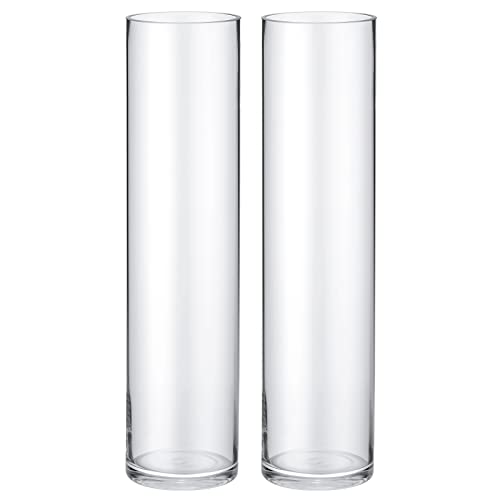 Clear Glass Cylinder Vases Tall Decorative Flower Vases