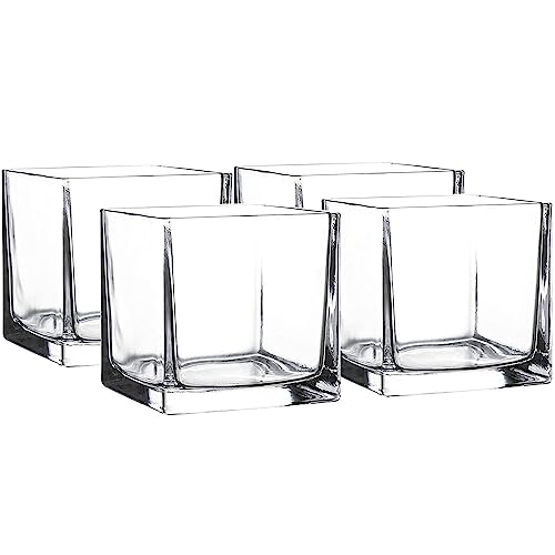 Clear Glass Vase, Candle Holder - Perfect for Home Decor