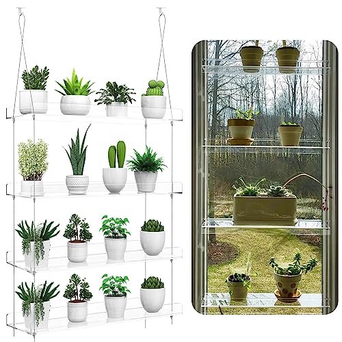 Clear Hanging Plant Shelves for Windows