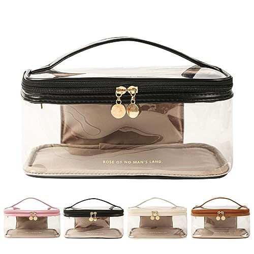 Clear Makeup Bags, Double Layer Clear Cosmetic Bag
