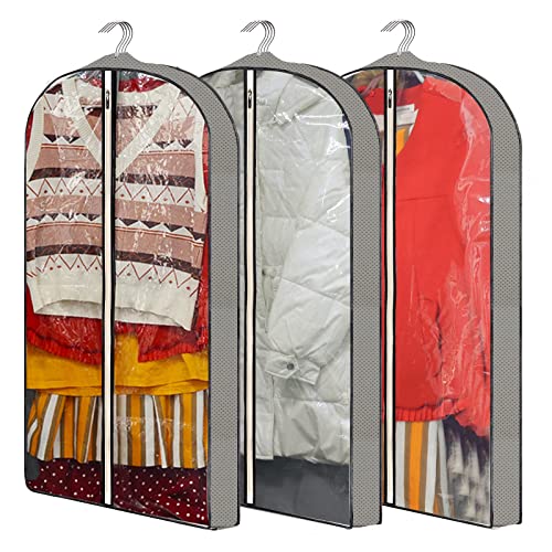 Clear Moth Proof Garment Bags - Organize and Protect Clothes