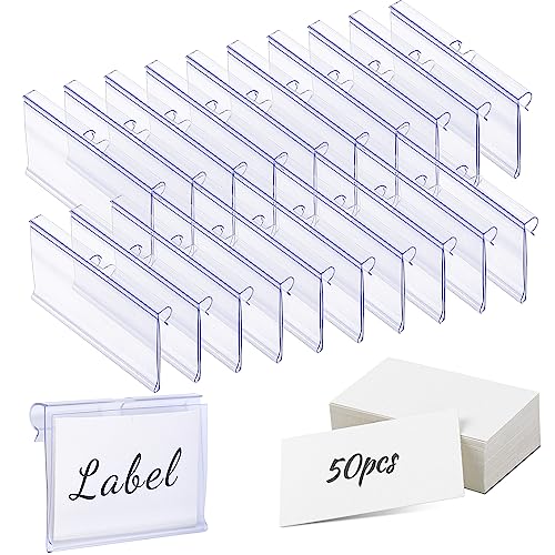 Clear Plastic Label Holders for Wire Shelf
