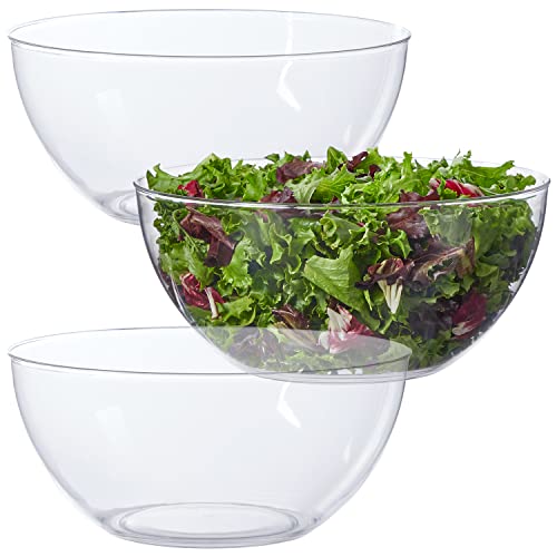 Clear Plastic Salad and Serving Bowls Set