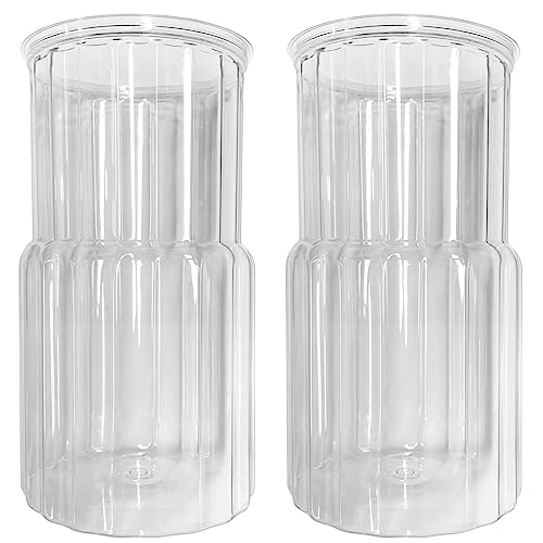 Clear Plastic Vases for Home or Wedding Decorations