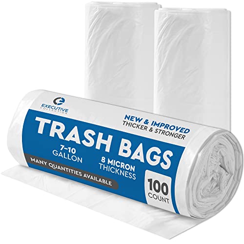 Clear Trash Bags - Medium Size Garbage Bin Liners