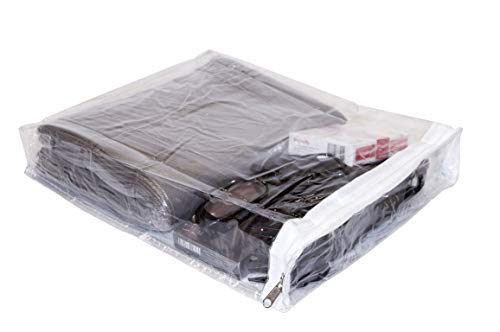 Clear Vinyl Zippered Storage Bags 10-Pack