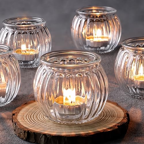 Clear Votive Candle Holders for Table Centerpiece