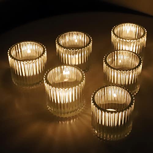 Clear Votive Candle Holders Set of 6