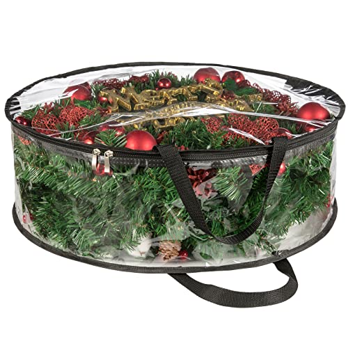 Clear Wreath Storage Bag - Protect and Store Your Decorative Wreaths