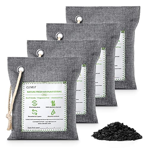 CLEVAST Bamboo Charcoal Air Purifying Bags - Natural Odor Eliminator