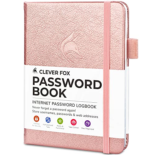 Clever Fox Password Book with Tabs