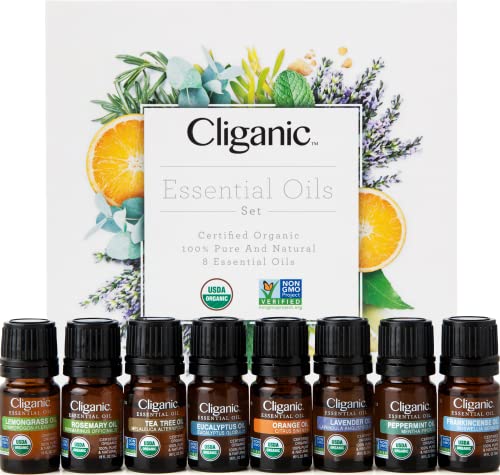 Cliganic Organic Aromatherapy Essential Oils Gift Set