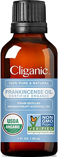 Cliganic Organic Frankincense Essential Oil - Pure, Versatile, and USDA Certified