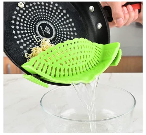 Clip On Colander - Silicone Strainer Attachment for Pots and Pans