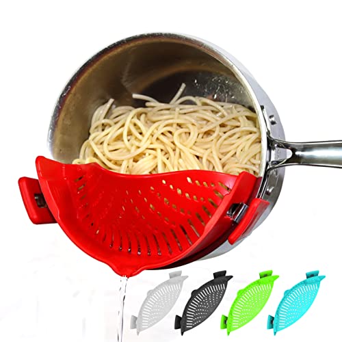 Clip On Pasta Strainer Silicone - Universal Fit for all Pots and Bowls