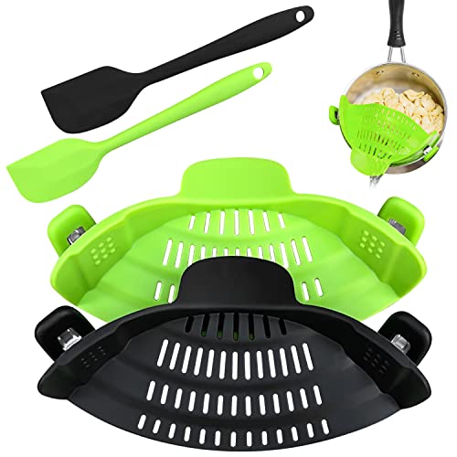 Clip on Strainer with Silicone Spatula (2 pcs)