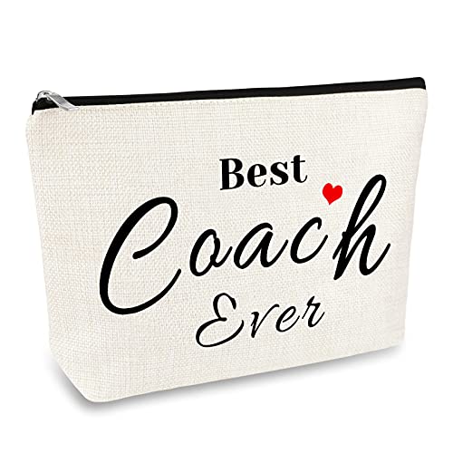 Coach Gifts Coach Thank You Gifts Makeup Bag Gift for Women Cosmetic Bag Appreciation Birthday Gift for Coach Teacher Soccer Football Cheer Baseball Volleyball Swim Dive Gym Coach Toiletry Case Pouch