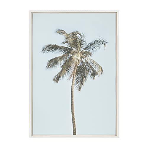 Coastal Canvas Wall Art with Palm Tree - Kate and Laurel Sylvie One