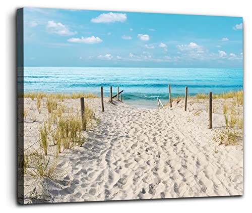Coastal Canvas Wall Decor Blue Sea Bedroom Ocean Pictures Prints