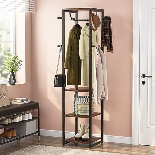 Coat Rack with Shelves