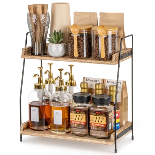  QUALLON Coffee Station Organizer with Small Removable Dividers,  Wooden Coffee Bar Accessories Storage For Countertop, Farmhouse Kcup Coffee  Pod Holder Basket With Handle For Coffee Lover : Home & Kitchen