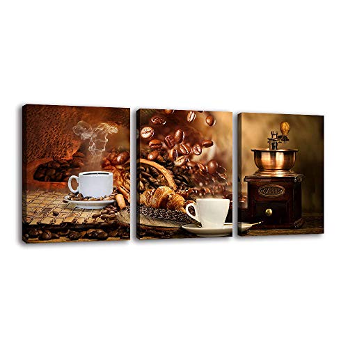 Coffee Themed Kitchen Canvas Wall Art