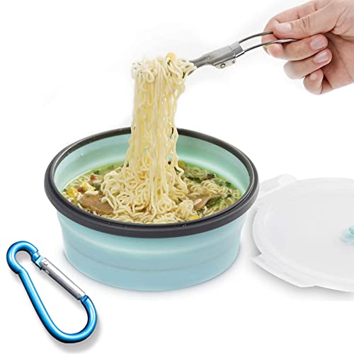Collapsible Camping Bowl with Lid