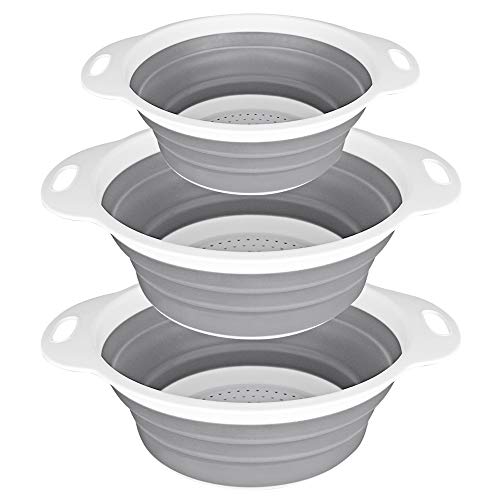 Collapsible Colander and Strainer Set of 3